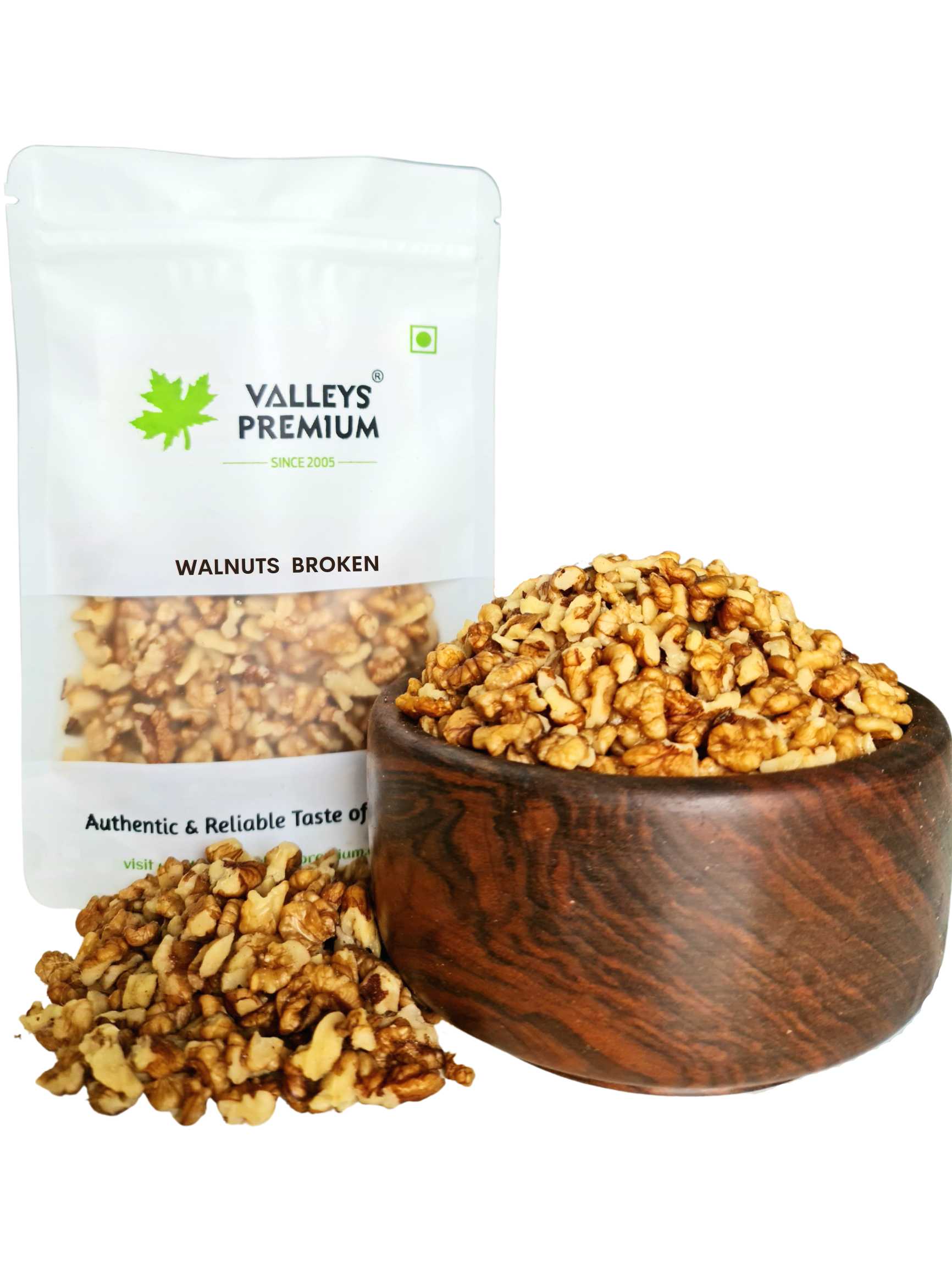 Valleys Premium Kashmiri Broken Walnut Kernels 250 Grams