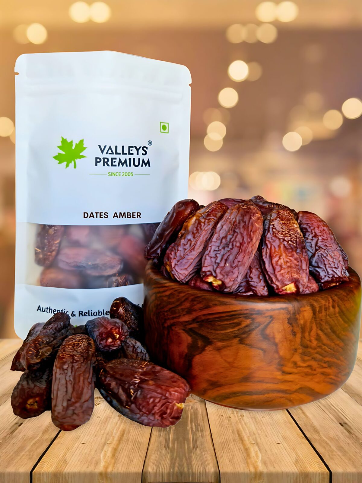 Valleys Premium Saudi Arabian Jumbo Amber Dates 400 Grams