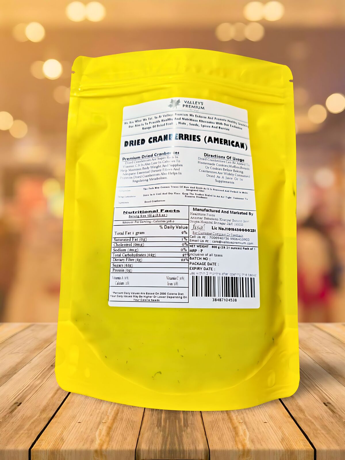 Valleys Premium Dried Cranberries American 800 Gram - Image 4