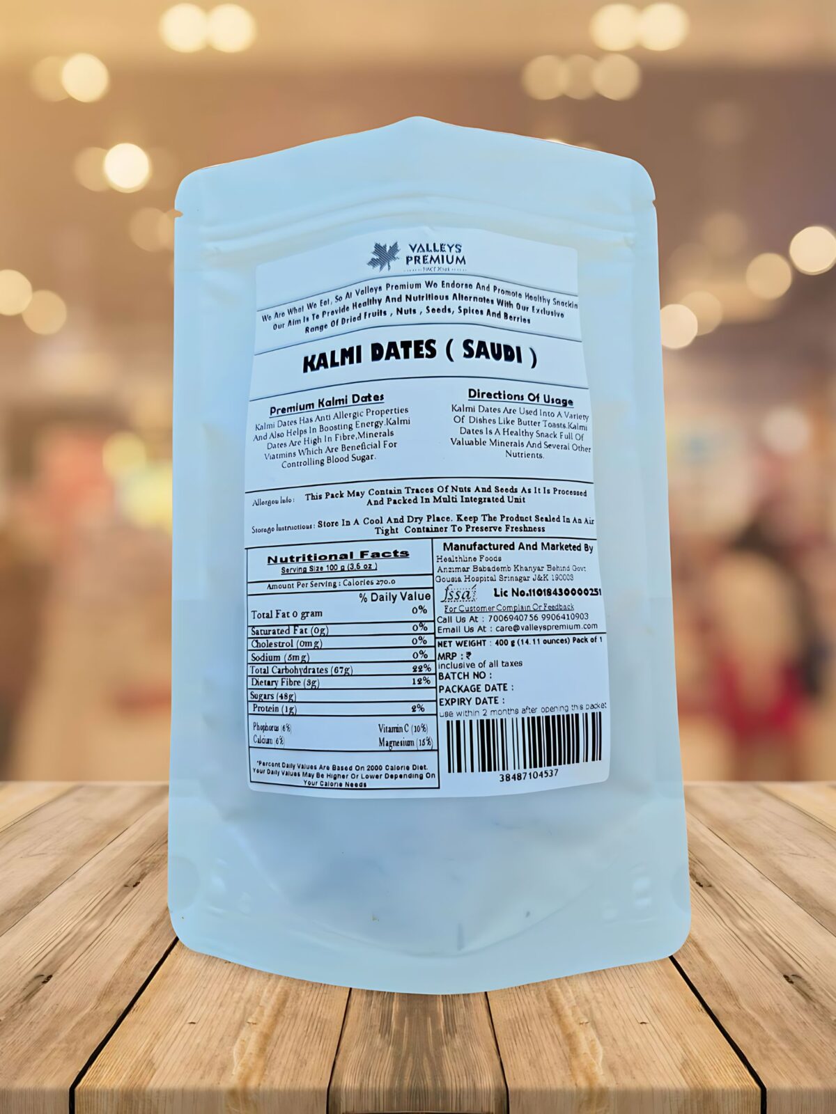 Valleys Premium Saudi Arabian Kalmi Dates 400 Grams - Image 4