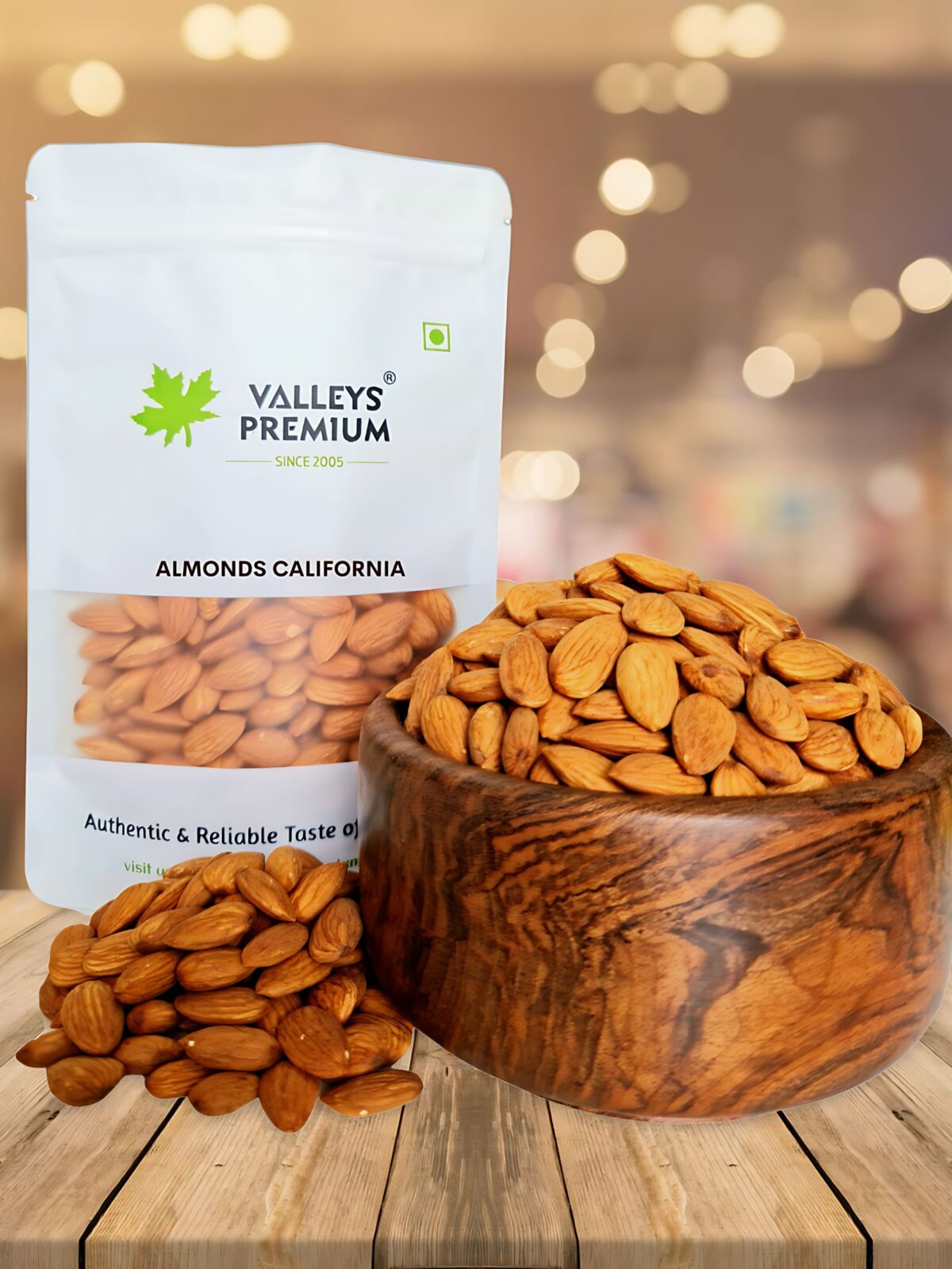 Valleys Premium California Almonds 400 Grams (BADAM)