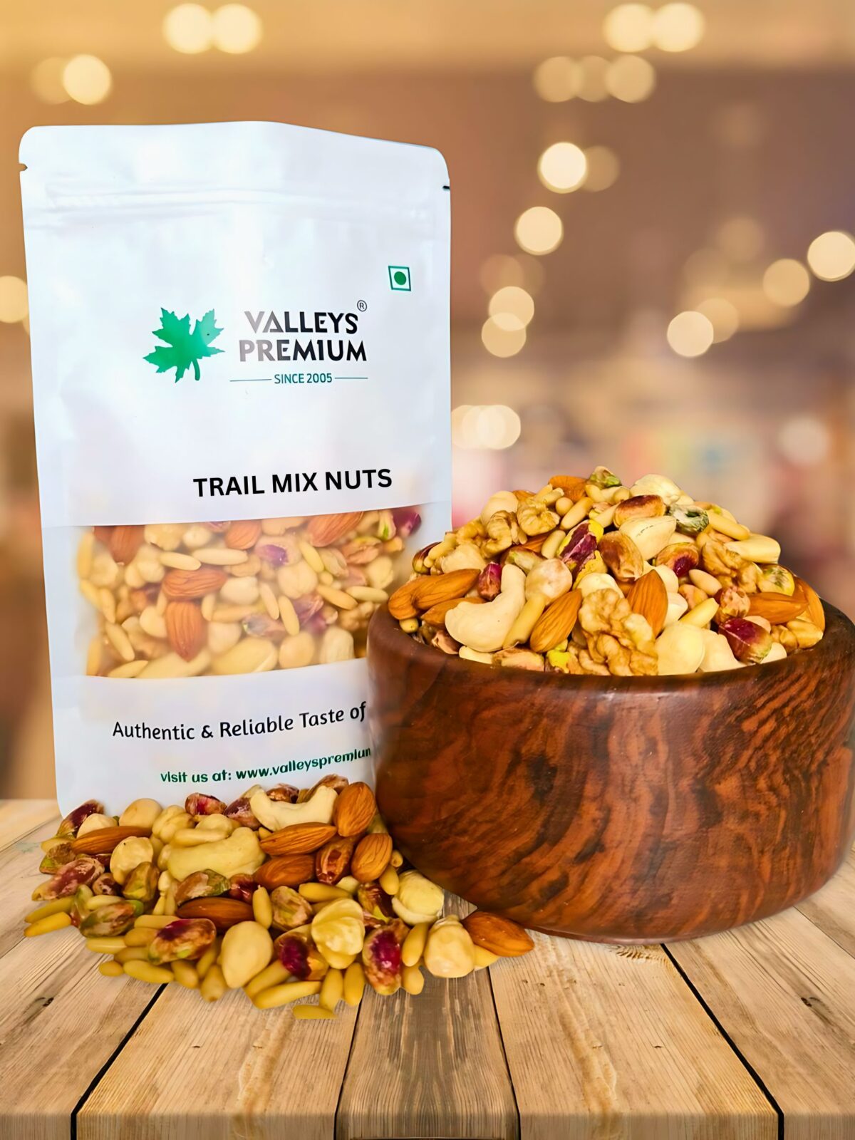 Valleys Premium Trail Mix Nuts 400 Grams (Pinenuts, Cashews, Almonds, Hazelnuts,Walnuts, Pistachios )